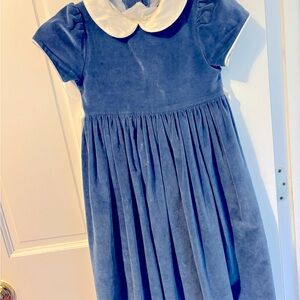 Funtasia Too Dallas Blue Velvet Dress Size 6